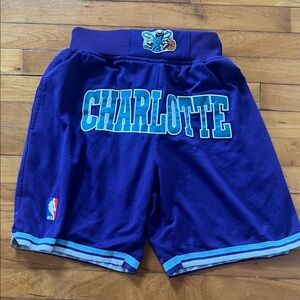 Just Don Charlotte Basketball Shorts - Purple and Teal